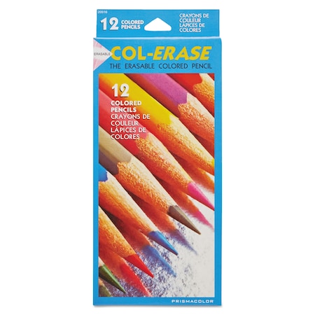 Prismacolor Col-Erase Pencil with Eraser, 0.7 mm, 2B (No 1), Assorted, PK12 20516